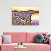 Vintages Boot Leinwanddruck (Insitu (Wohnzimmer))