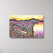 Vintages Boot Leinwanddruck (Vorderseite)