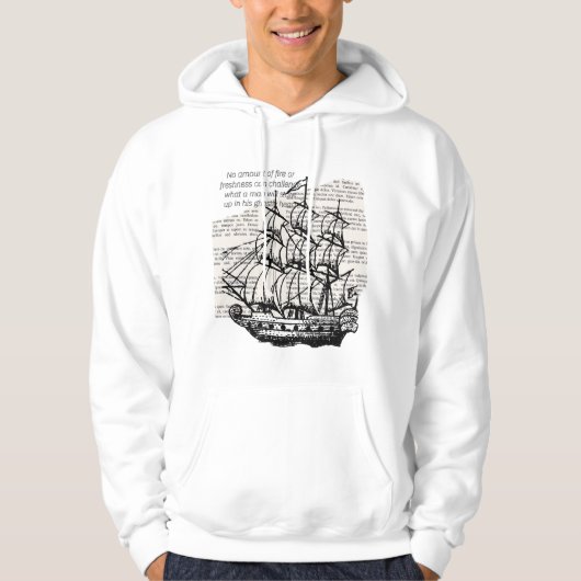 Vintages Boot MIT QUOTE Hoodie (Vorderseite)