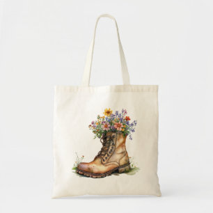 Vintages Boot Tote Bag Rustic Garden Shabby Chic Tragetasche