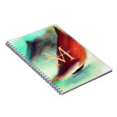 Vintages Boot Wasserfarbe Mit Monogramm Notizblock (Rechte Seite)