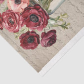 Vintages Bordeaux Ranunculus Blume altes Papier (Ausschnitt)