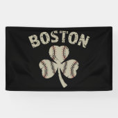 Vintages Boston St Patrick's Day Irish Kleeblatt Banner (Horizontal)