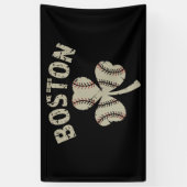 Vintages Boston St Patrick's Day Irish Kleeblatt Banner (Vertikal)