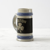 Vintages Boston St Patrick's Day Irish Kleeblatt Bierglas (Vorderseite Links)