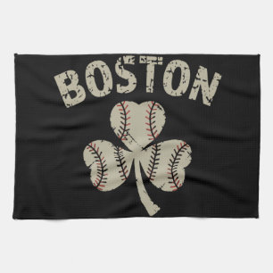 Vintages Boston St Patrick's Day Irish Kleeblatt Geschirrtuch