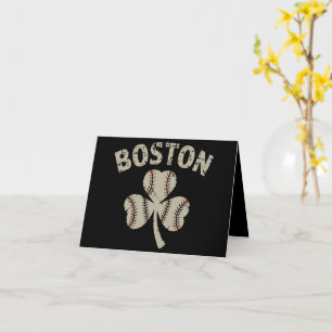 Vintages Boston St Patrick's Day Irish Kleeblatt Karte