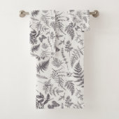 Vintages Botanik- und Schmetterlingsmuster Badhandtuch Set (Insitu)