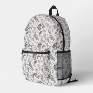 Vintages Botanik- und Schmetterlingsmuster Bedruckter Rucksack