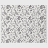 Vintages Botanik- und Schmetterlingsmuster Geschenkpapier (Flach)