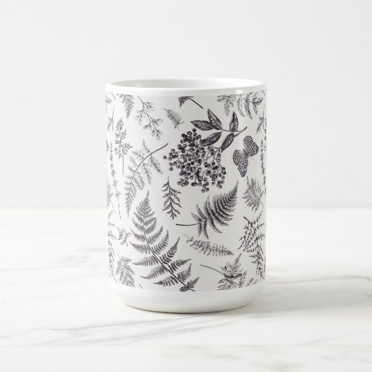 Vintages Botanik- und Schmetterlingsmuster Kaffeetasse (Mittel)