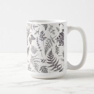 Vintages Botanik- und Schmetterlingsmuster Kaffeetasse