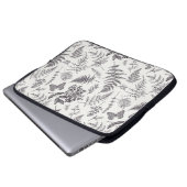 Vintages Botanik- und Schmetterlingsmuster Laptopschutzhülle (Vorne Knopf)