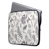 Vintages Botanik- und Schmetterlingsmuster Laptopschutzhülle (Vorderseite Links)