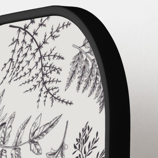 Vintages Botanik- und Schmetterlingsmuster Pickleball Schläger (Linke Seite)