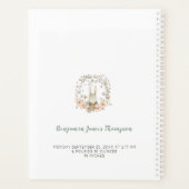 Vintages botanisches Babybuch Planer (Rückseite)