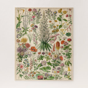 Vintages Botanisches Blume-Poster Puzzle