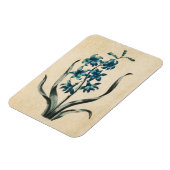 Vintages botanisches Blumenmagazin Magnet (Linke Seite)