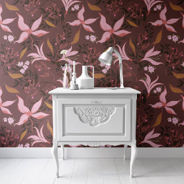 Vintages botanisches Blumenpapier, Peel & Stick Tapete