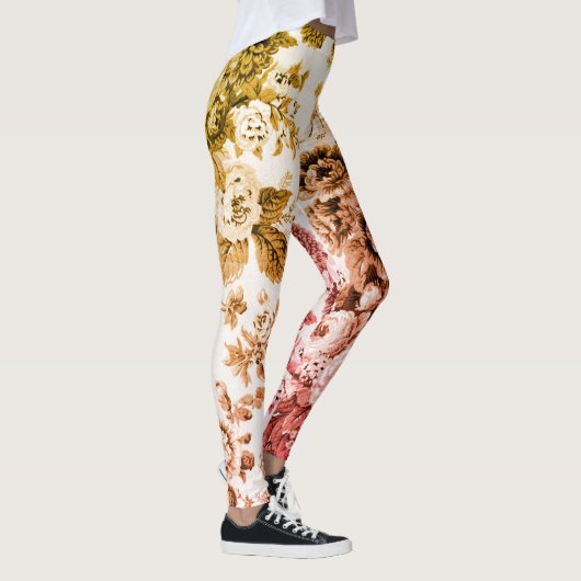 Vintages botanisches Blumenspielzeug Nr.3 Leggings (Rechts)