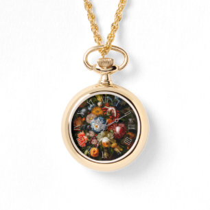 Vintages Botanisches Blumenstraukett W2 Armbanduhr