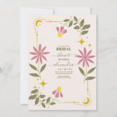 Vintages botanisches Brautparty Einladung (Vorderseite)