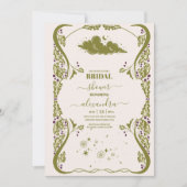 Vintages botanisches Brautparty Einladung (Vorderseite)