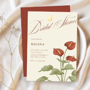 Vintages botanisches Brautparty Einladung