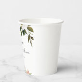 Vintages botanisches Brautparty Pappbecher (Links)
