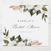 Vintages botanisches Brautparty Schaumweinetikett (Einzelnes Label)