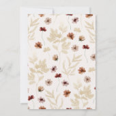 Vintages botanisches Brautparty Tiny Floral Einladung (Rückseite)
