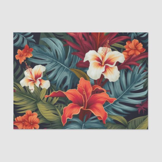 Vintages botanisches Dekopapier Seidenpapier (Vorderseite)