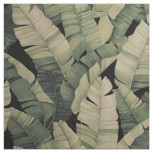 Vintages botanisches Druckbananenblatt Stoff