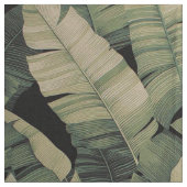 Vintages botanisches Druckbananenblatt Stoff (Nahaufnahme)