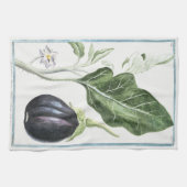 Vintages Botanisches Eggplant/Eggplant Küchentuch (Horizontal)