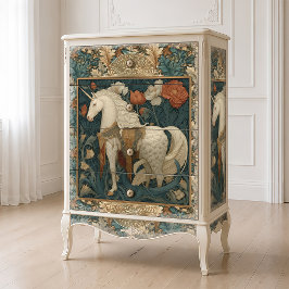 Vintages Botanisches Einhorn Seidenpapier