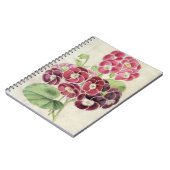 Vintages botanisches Extravagantes Pelargonium Notizblock (Linke Seite)