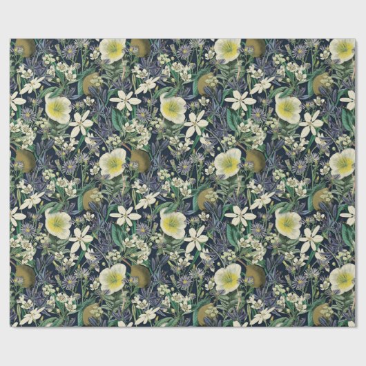 Vintages botanisches Faltpapier für die Blumenflor Geschenkpapier (Flach)