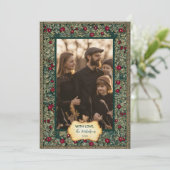 Vintages botanisches Foto Feiertagskarte (Stehend Vorderseite)