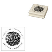 Vintages botanisches Gesicht aus der Bibliothek Gummistempel (Stempel)