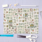 Vintages botanisches Gewebe für Entdeckungen Seidenpapier (Handwerk)