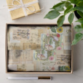 Vintages botanisches Gewebe für Entdeckungen Seidenpapier (Geschenk)