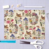 Vintages botanisches Gewebe für Entdeckungen Seidenpapier (Handwerk)