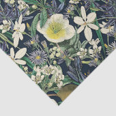 Vintages botanisches Gewebepapier für Mitternacht Seidenpapier (Ausschnitt)