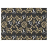 Vintages botanisches Gold und Silber Tischdecke (Vorderseite (Horizontal))
