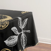 Vintages botanisches Gold und Silber Tischdecke (Beispiel)
