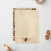 Vintages botanisches Grunge Artisan Mitteilungskarte (Vorderseite/Rückseite Beispiel)