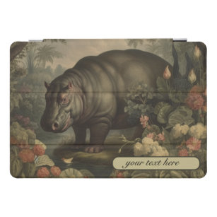 Vintages botanisches Hippo, anpassbar iPad Pro Cover