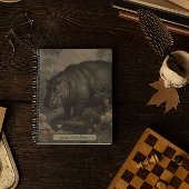 Vintages botanisches Hippo, anpassbar Notizblock