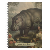 Vintages botanisches Hippo, anpassbar Notizblock (Vorderseite)